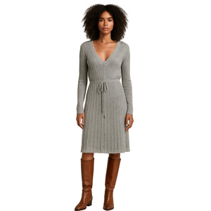 Free People Gray Midi Dress